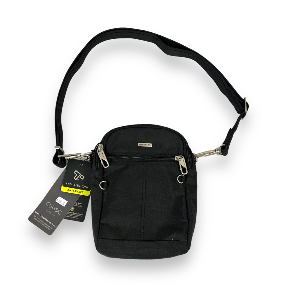 Travel safe withTravelon antitheft, small convertible, tour bag 7x9x2